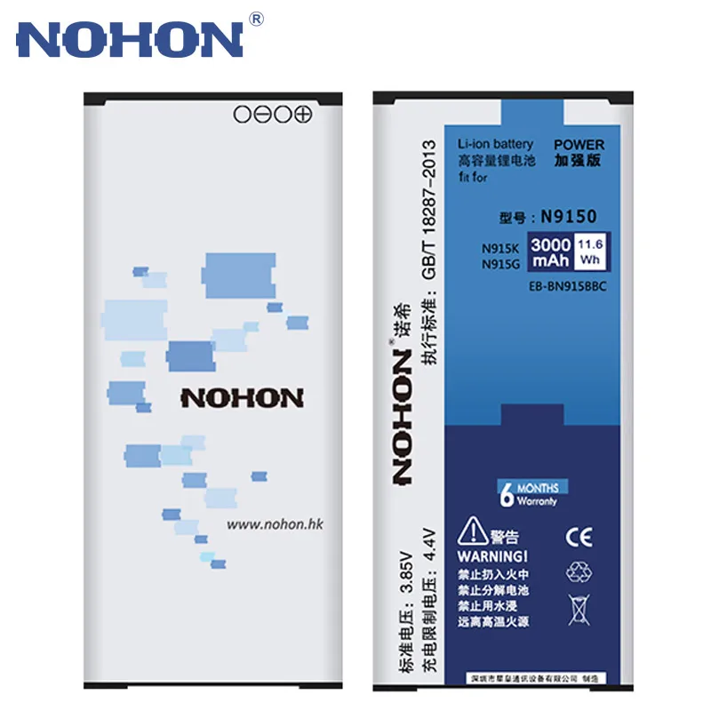 Оригинальный аккумулятор NOHON для Samsung Galaxy Note Edge N9150 EB BN915BBC N915G N915K N915L N915S литий