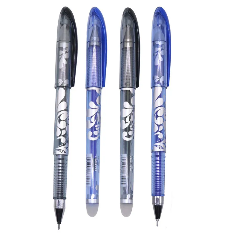 10 шт. пластиковая прозрачная стираемая ручка, гелевая ручка, толщина наконечника 0,5 мм, для школьников, бизнес, офиса, Классические принадлежности