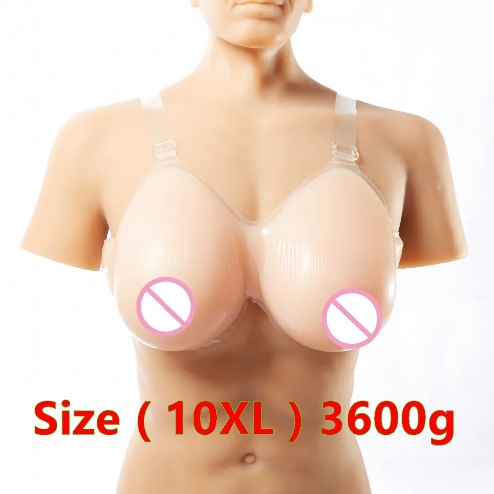 

3600g/pair HH cup Silicone Fake False Breast Crossdresser Silicone Breast Form Silicone Breast Chest Prosthesis Fake Boobs Skin