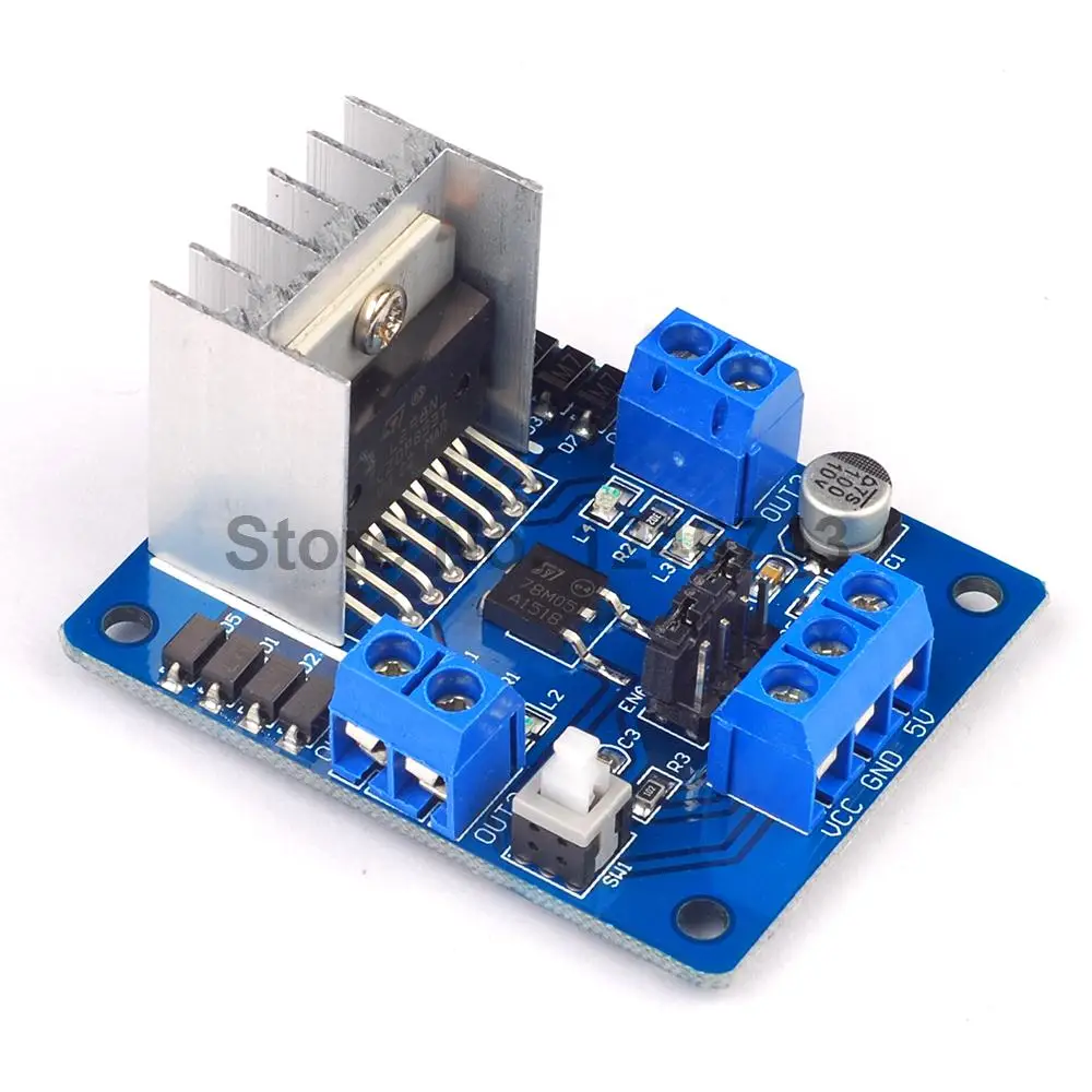 1PCS L298N Dual Bridge DC Stepper Controller Motor Driver Module Board High Qualiy