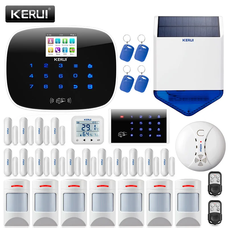 KERUI W193 Wireless 3G APP Remote Control Touch Screen Alarma Casa WIFI PSTN GSM Smart Home Burglar Security Alarm System Sets KERUI W193 Wireless 3G APP Remote Control Touch Screen Alarma Casa WIFI PSTN GSM Smart Home Burglar Security Alarm System Sets
