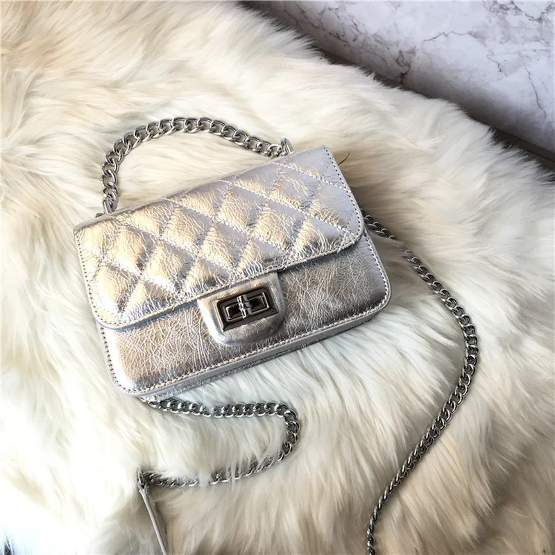 

Luxury Leather Women Bags Designer Diamond Lattice Chains Flap Shoulder Bags Bolsos Mujer De Marca Famosa 2018