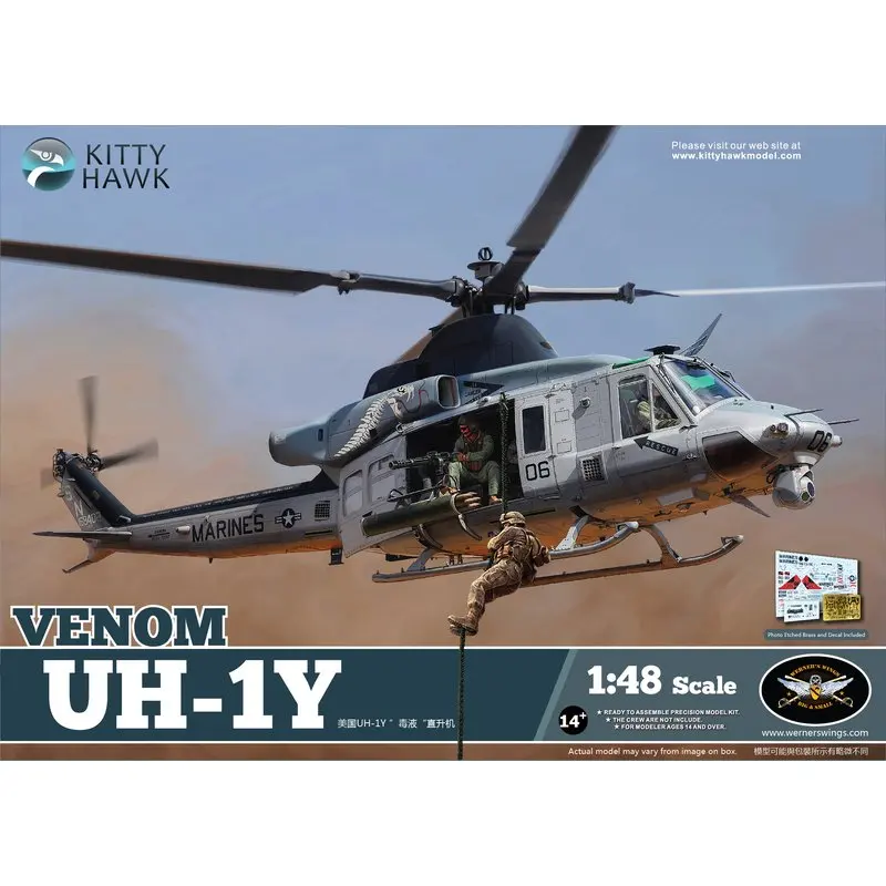 

Kitty Hawk KH80124 1/48 UH-1Y Venom Helicopter - Scale Model Kit