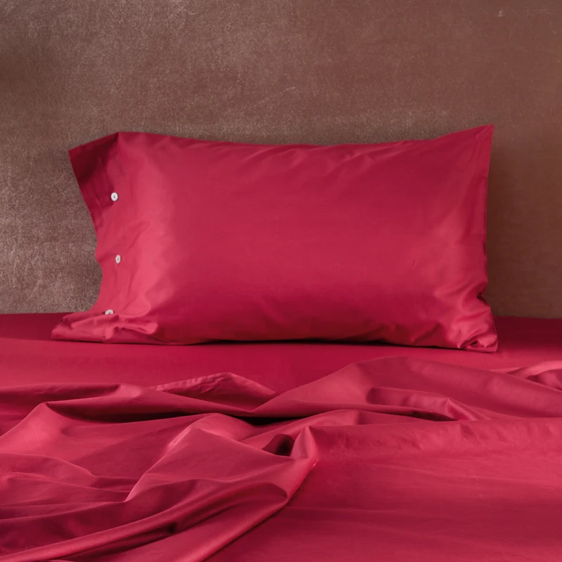 

Solid Single Pillowcase Envelope Closure cotton Pillow Case Pillow Cover bedroom bedding Home textile Bedclothes bed linings Red