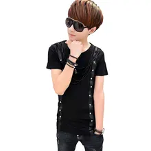 Non Mainstream Fashion Long Sleeve Brand T-shirt Men Style 2016 T-shirt Hip Hop T Shirt Men Summer Nightclub Black Rock Shooter