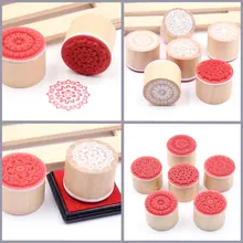 2PCS Round Wooden Rubber Retro Floral Pattern Stamps Beauty Rubber Stamp for Scrapbooking Paper Cards Decorations Optional Arts 2PCS Round Wooden Rubber Retro Floral Pattern Stamps Beauty Rubber Stamp for Scrapbooking Paper Cards Decorations Optional Arts