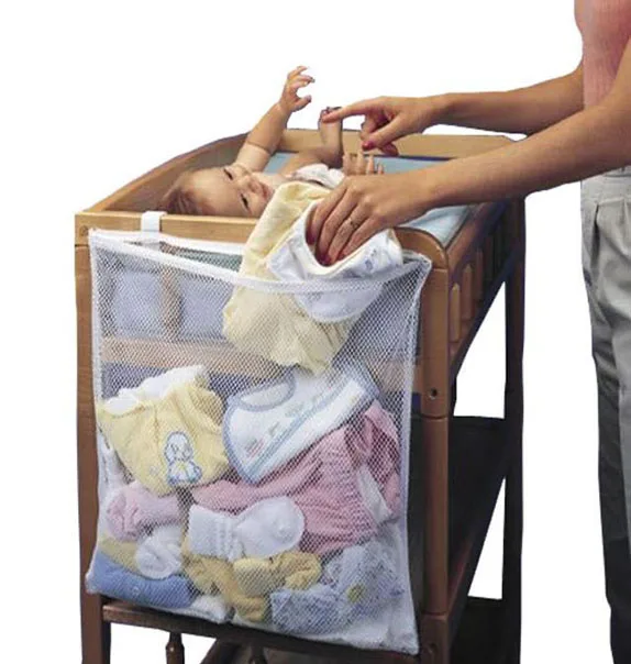 Baby Cot Bed Hanging Storage Bag Crib Organizer Toy Diaper Pocket