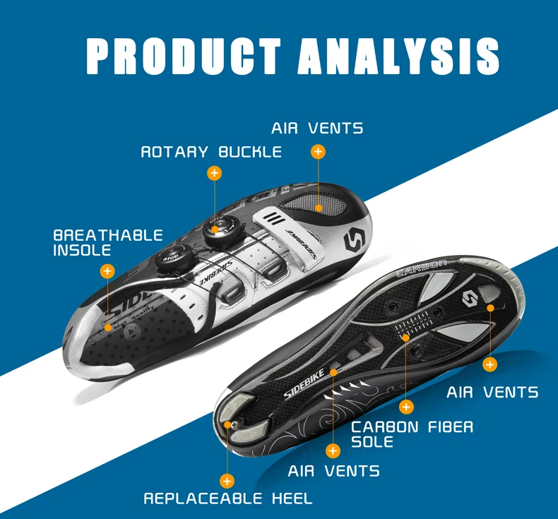Sidbeike велосипедная обувь дорожный углерод, Сверхлегкий шоссейный велосипед обувь мужские велосипедные кроссовки самозакрывающийся Профессиональный дышащий