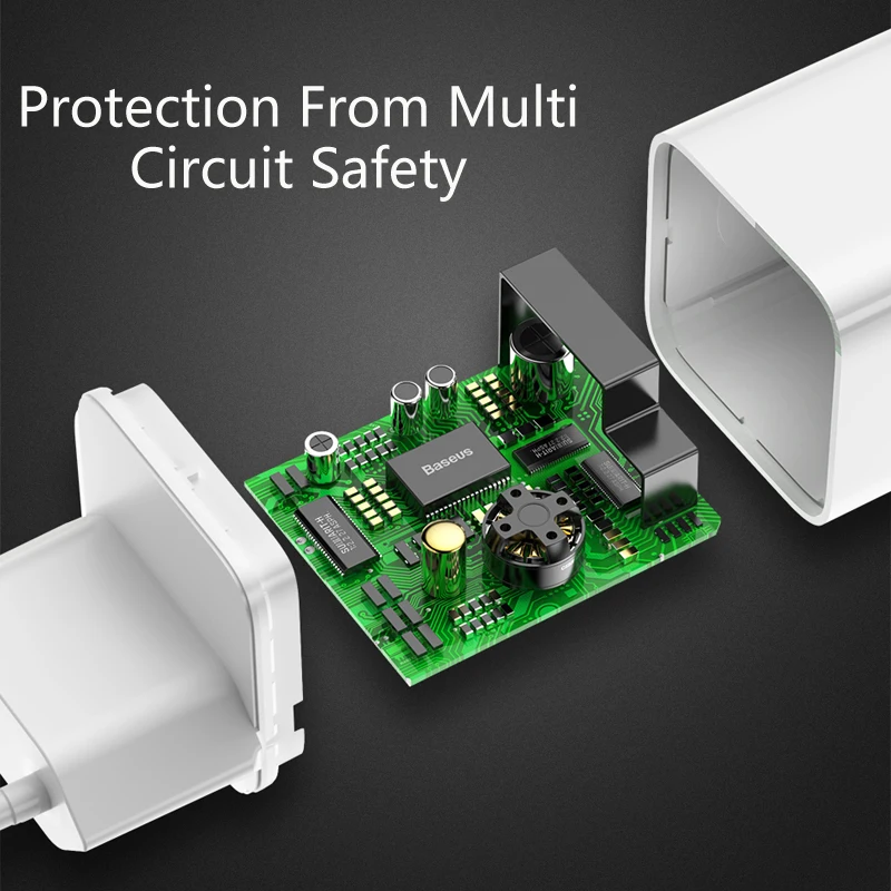 Baseus 24W Cargador Adaptador De Pared QC3.0 de carga rápida UE/NOSOTROS Plug Cargador Baseus 24W Cargador Adaptador De Pared QC3.0 de carga rápida UE/NOSOTROS Plug Cargador