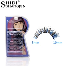 7 пар, ручная работа, Мягкие Накладные ресницы, макияж, цветные, вытянутые, натуральные ресницы, накладные ресницы, набор для наращивания, Профессиональный оптовик