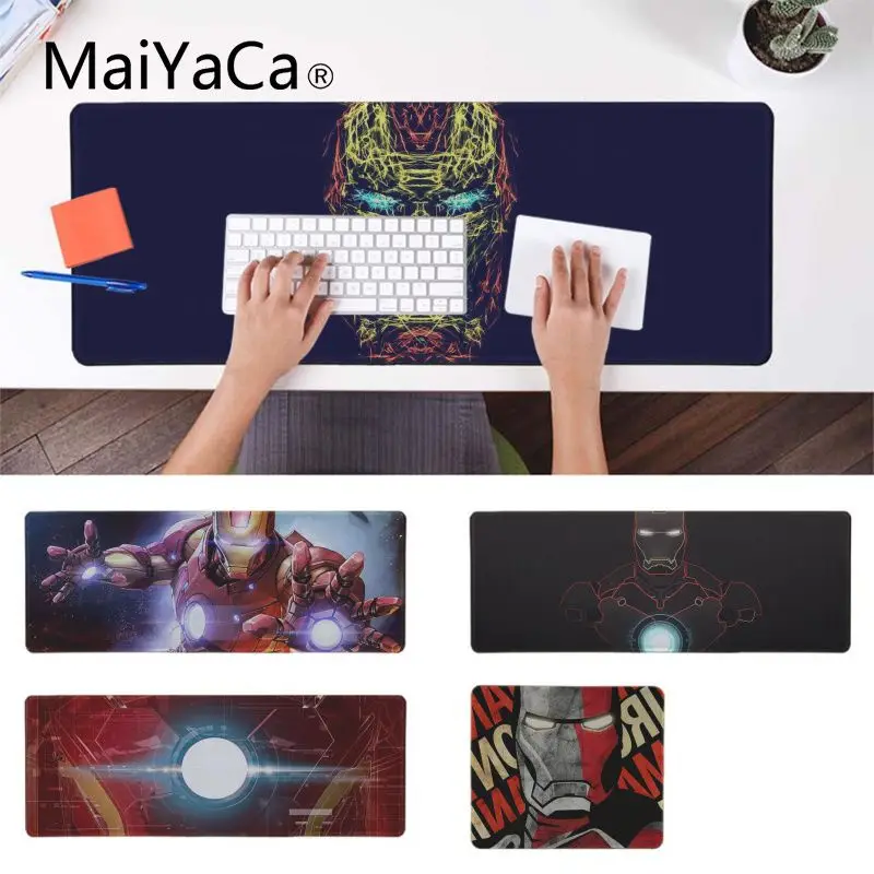 MaiYaCa Vintage Cool Marvel iron Man Customized MousePads Computer Laptop Anime Mouse Mat Laptop Gaming Lockedge Mice Mousepad