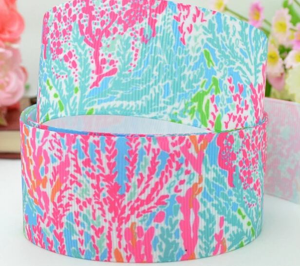 

7/8" inch(22mm) flower print grosgrain ribbon