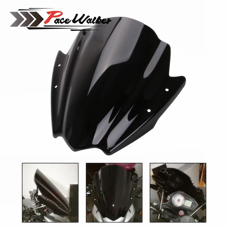 Beste Gratis Verzending Universal Black Motorcycle Voorruit 7 8 \