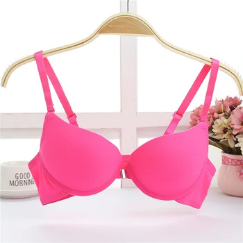 

Women Sexy Lingerie Push-up 3/4 Glossy No Trace Front Buckle Beauty Back Bra Thin Collection Breast Women Underwear Solid
