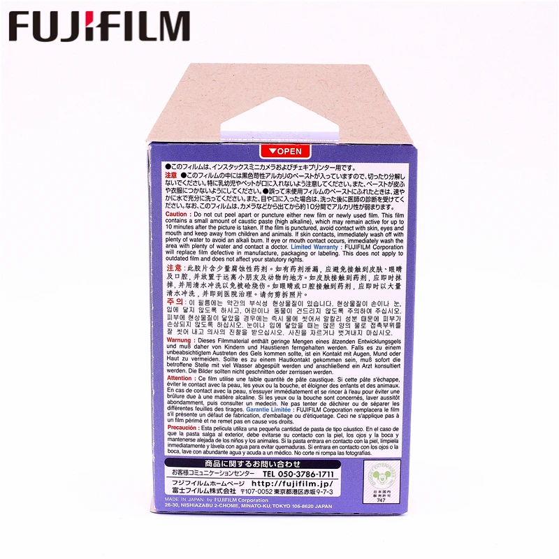 Fujifilm 20 листов Instax Mini Алиса в стране чудес мгновенная пленка фотобумага для 8 7s 25 50s