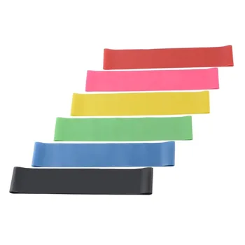 

6 Level Resistance Exercise Loop Bands Natural Latex Gym Fitness Strength Training For Slimming