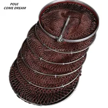 Диаметр 33 см-45 см Рыболовная Сумка для рыбалки на открытом воздухе рыболовные принадлежности нейлоновая сетевая сумка Рыболовная Сумка рыболовный инструмент 11 размеров