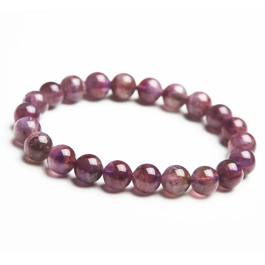 9mm Genuine Natural Auralite 23 Gems Stone Quartz Crystal Round Bead