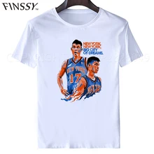 2017t-shirt short-sleeve T-shirt Jeremy Lin tee shirt men & women freeshipping s jersey away top