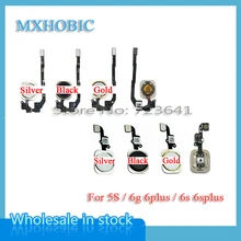 10 шт./лот, шлейф для кнопки «Домой» для iPhone 5S, 6, 6 plus, 6s plus, 4,7 дюйма, 5,5 дюйма, сменная деталь для сенсорного меню