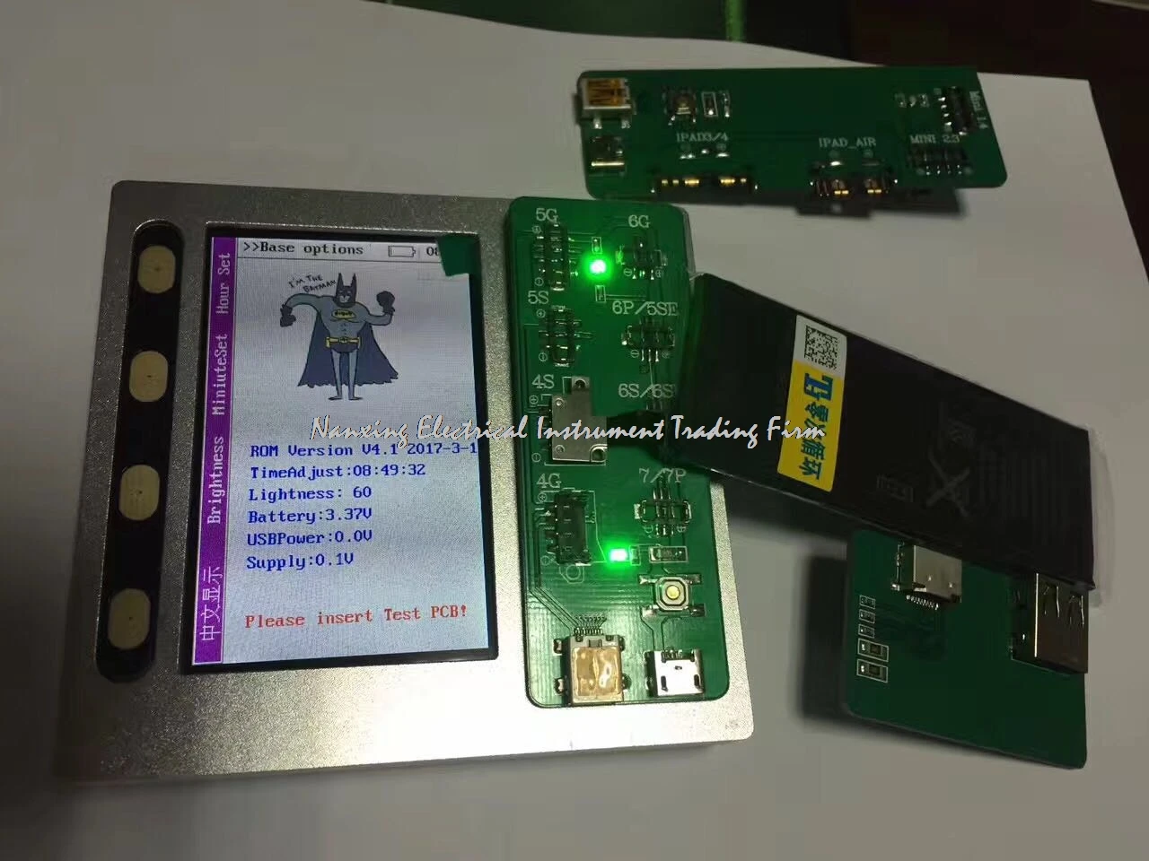 Free shipping V4.4 Apple iphone battery tester cable tester cleared a key for iPhone 4 4S 5 5S