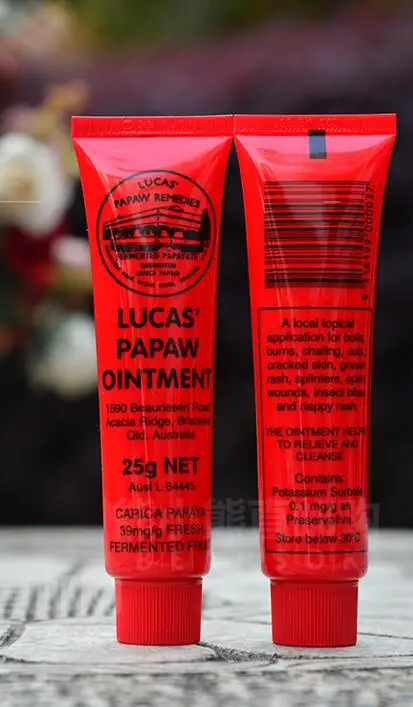 Australia 100% Original Lucas Papaw Ointment Cracked Lips Gravel Rash Nappy Rash Paw Paw Beauty&Health Care 25g