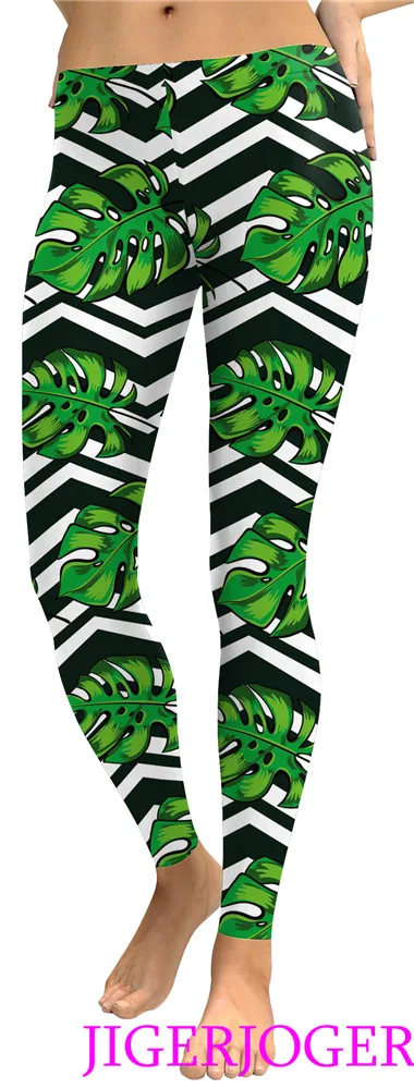 Green pope Palm leave legging (1)
