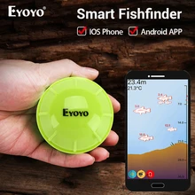Eyoyo E1 Portable Sonar Fish Finder Bluetooth Wireless Depth Sea Lake Fish Detect Echo Sounder Sener FishFinder IOS Android bluetooth fish finder sea fish detect device for ios for android 25m 80ft sonar fishfinder wireless fishing detector top quality