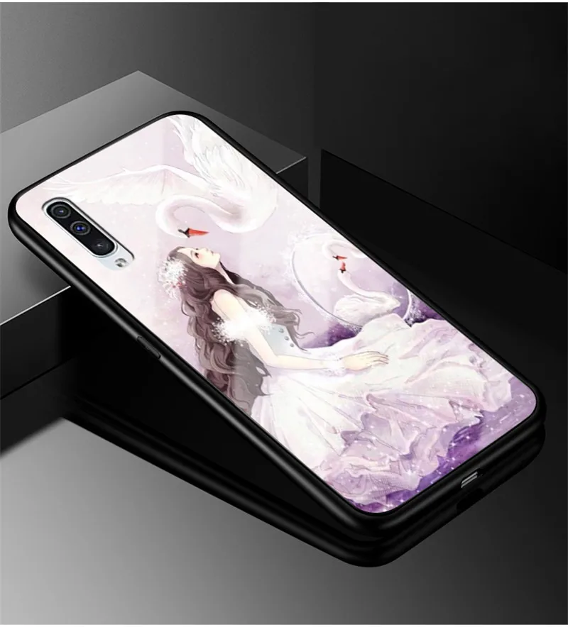 6," Funda для samsung Galaxy A50 чехол стекло твердая задняя крышка чехол для телефона для samsung Galaxy A50 чехол TPU рамка A 50 Coque - Цвет: as photo 3