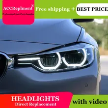 Автомобильный Стайлинг для BMW 3 серии F30 головной светильник s U angel eyes 2012- для BMW F30 светодиодный светильник Q5 Bi Xenon объектив СВЕТОДИОДНЫЙ прожектор