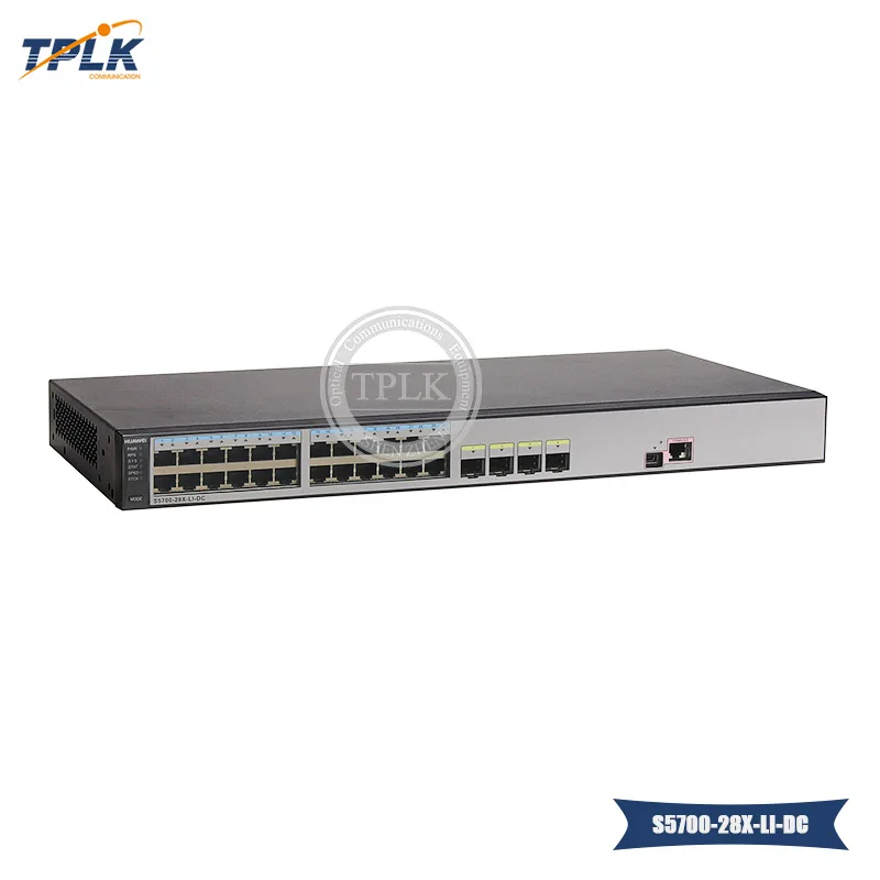 Best price S5700-28X-LI-DC switch DC 24 x 10/100/1000 Base-T Ethernet ports, 4 x 10 GE SFP+ ports FTTH