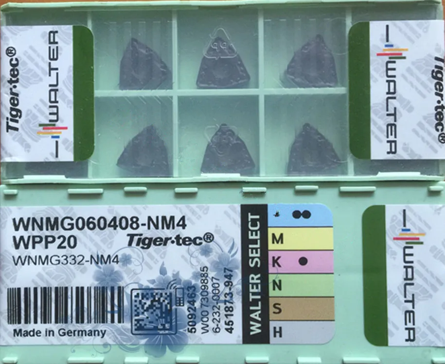 WALTER внешняя вставка инструмента WNMG060408-NM4 WSM20/WNMG060404-NM4 WSM20 ЧПУ резки нержавеющей стали