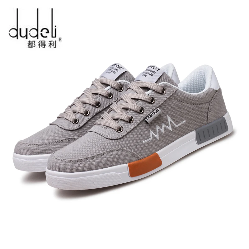 

DUDELI 2018 New Spring Summer Canvas Shoes Men Sneakers Low top Black Shoes Men's Casual Shoes Male Brand Fashion Sneakers