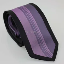 Yibei Coachella черный границы Галстук Фиолетовый Полосатый corbatas Hombre жаккардовые микрофибры Тканые Gravata Седа повседневные платья