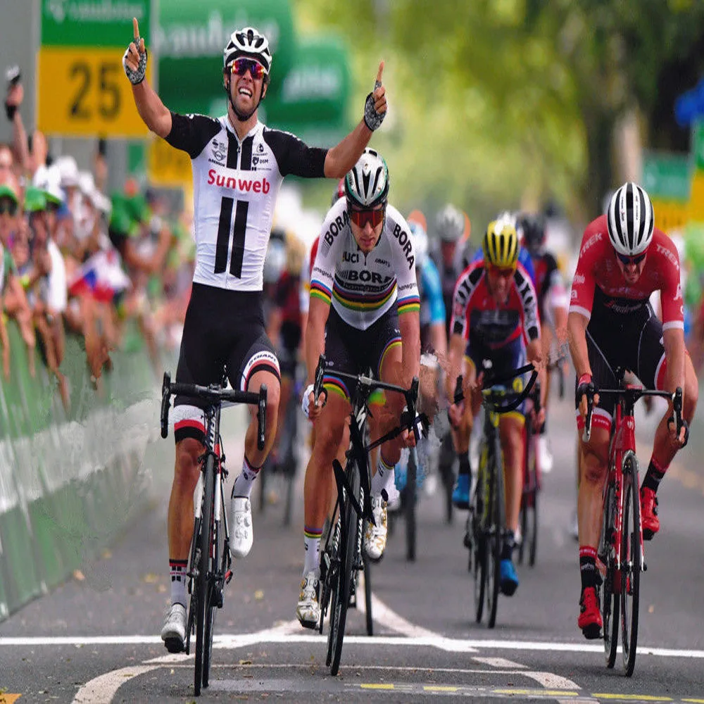 2018 SUNWEB Для мужчин с коротким рукавом велосипед Джерси комплект Ропа ciclismo MTB