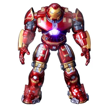 2020 Marvel Avengers 3 Iron Man Hulkbuster Armor Joints Movable dolls Mark With LED Light PVC Action Figure Collection Model Toy halloween toy gift marvel avengers action figure collection 27cm pa captain america model doll movable decorations