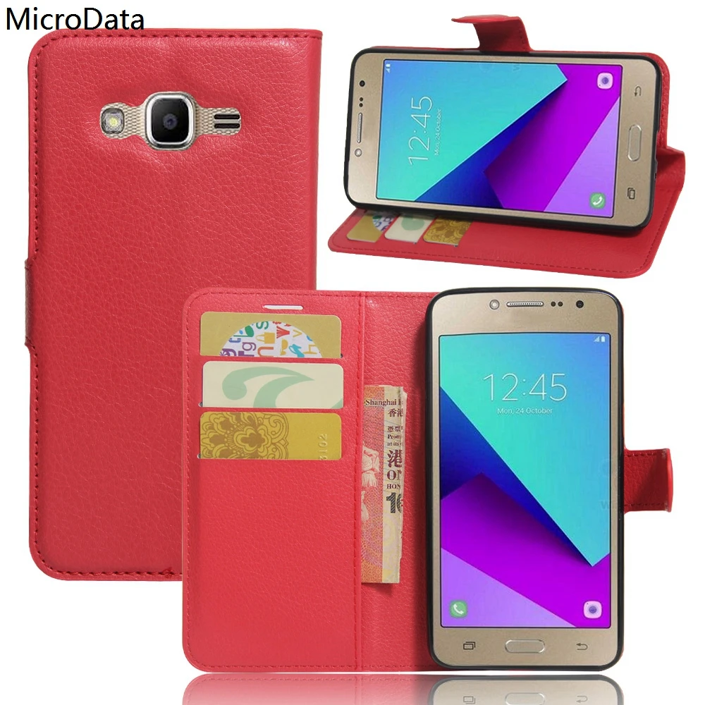 MicroData Luxury PU Leather Flip Case For Samsung Galaxy J2 pro Wallet