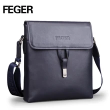 Feger bolso del negocio del mens de cuero genuino de la manera solo bolso de hombro bolsa de mensajero del estilo de corea