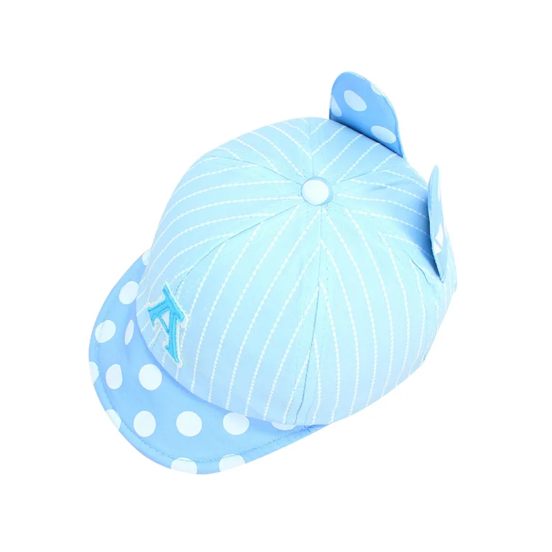 Rabbit Dot Baby Caps With Ears Cute Letter Baby Baseball Caps Boys Girls Sun Caps Striped Fashion Toddler Hat Baby Boys Clothing (15)