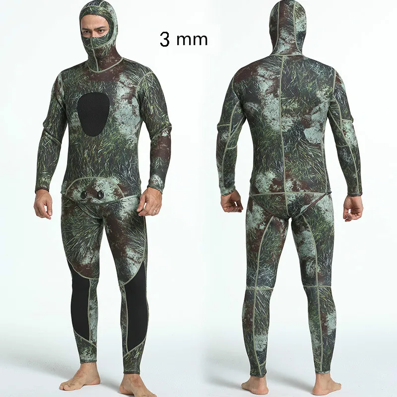 3 мм водолазный костюм с длинным рукавом Mergulho полный тепло тела солнцезащитный крем Surf гидрокостюм с Головные уборы Для мужчин спортивной