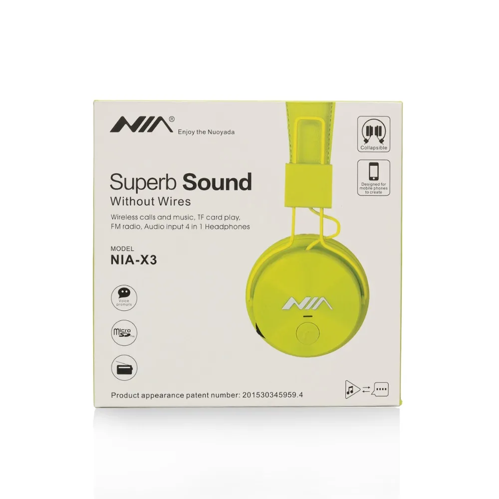 Оригинальные Беспроводные стерео Bluetooth наушники NIA X3 бесплатная доставка