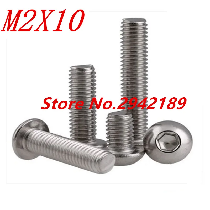 

1000pcs iso7380 M2*10 M2 x 10 stainless steel button head screw