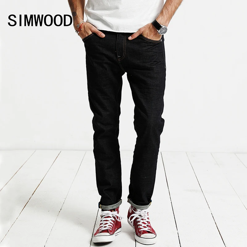 SIMWOOD джинсы Для мужчин 2019 новые весенние мужской хлопок Slim Fit молнии Повседневное