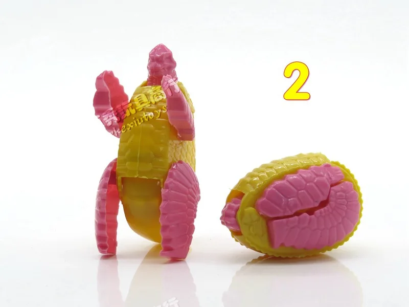 Random 2 pieces action figure mini Anime transformation monster dinosaur eggs deformation robot Gashapon kids educational toys