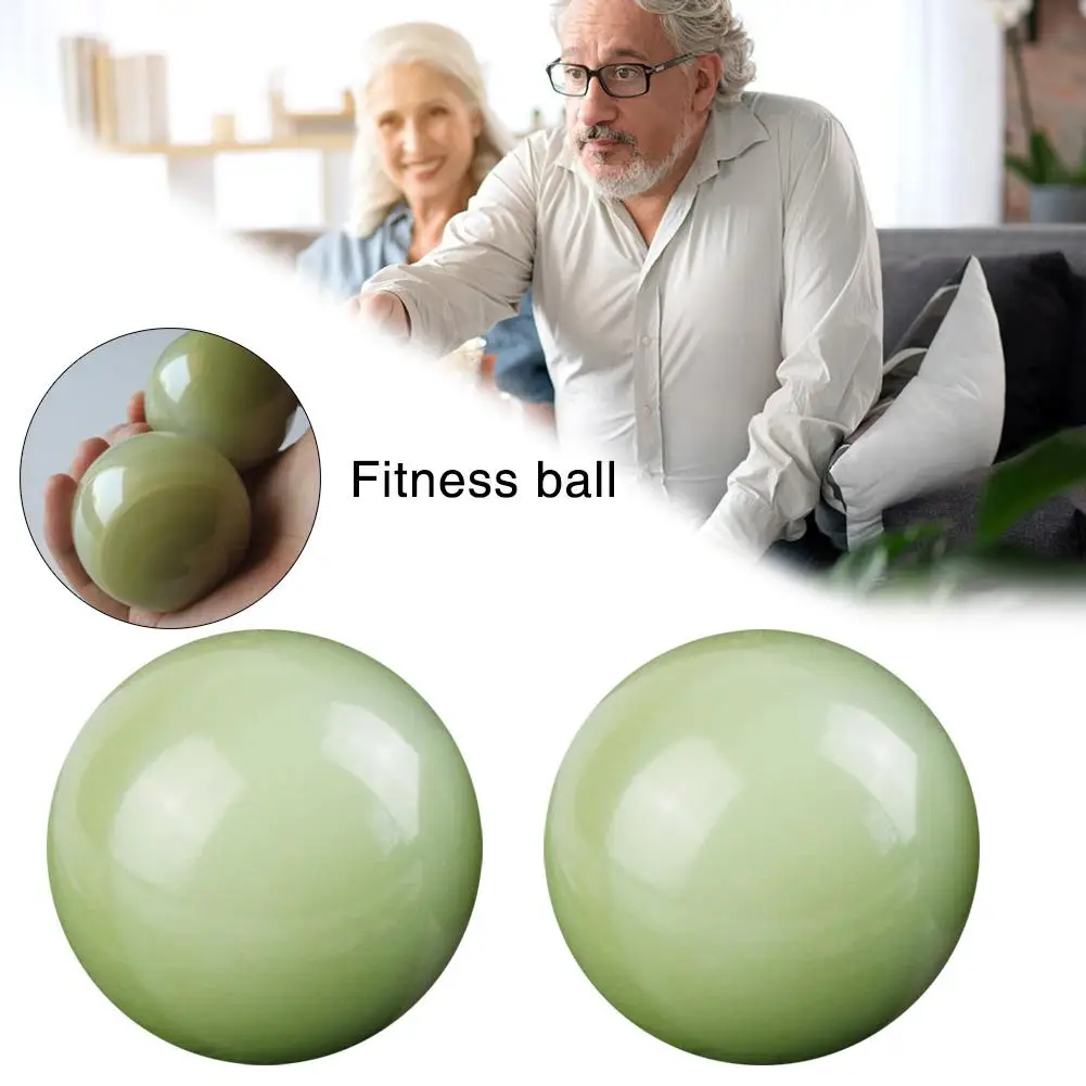 2 шт Фитнес мячи для гандбола Натурального Нефрита Массажный здравоохранения мяч хорошее качество полезные оборудование для йоги