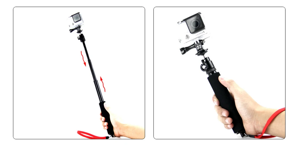 Аксессуары Выдвижная водонепроницаемый монопод для спортивной экшн-камеры Go pro Hero 5 4 3+ для спортивной экшн-камеры Xiaomi Yi SJCAM SJ4000 экшн Камера TP54