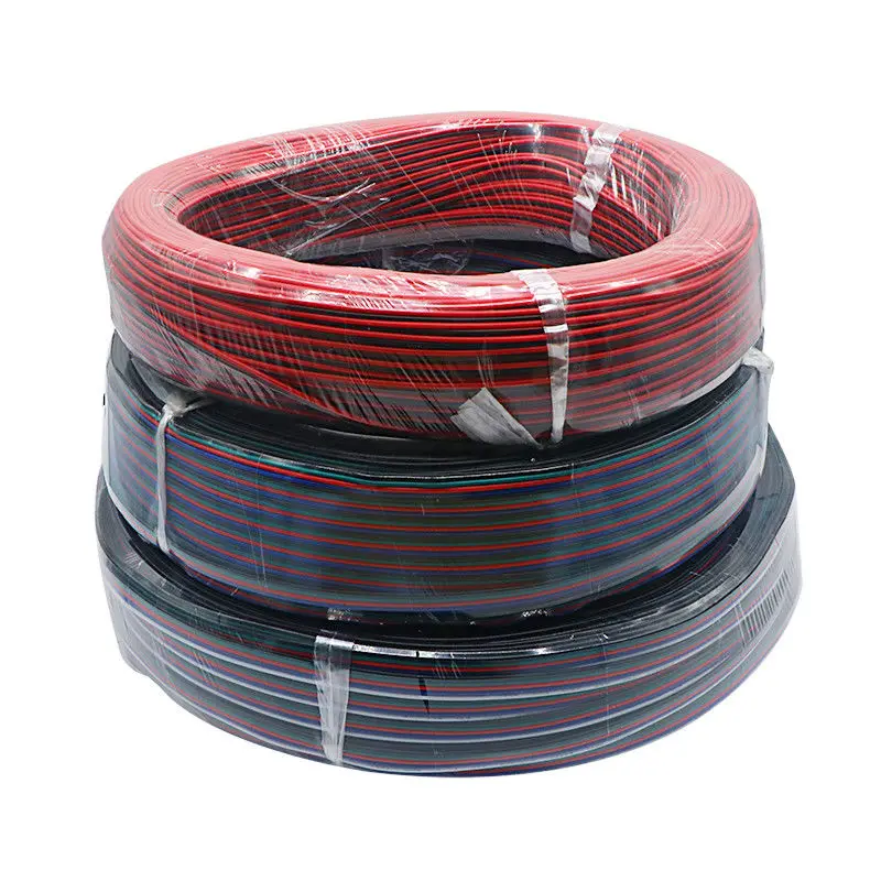 

100M/roll 2PIN 4PIN 5PIN LED Connector Extension Wire Cable for LED Strip Light signle color and RGB color strip