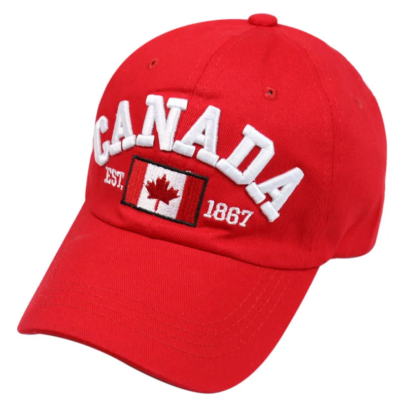 Хлопок Gorras канадский бейсбольный кепки флаг Канады бейсболка регулируемые мужские бейсболки бренд Snapback шляпа