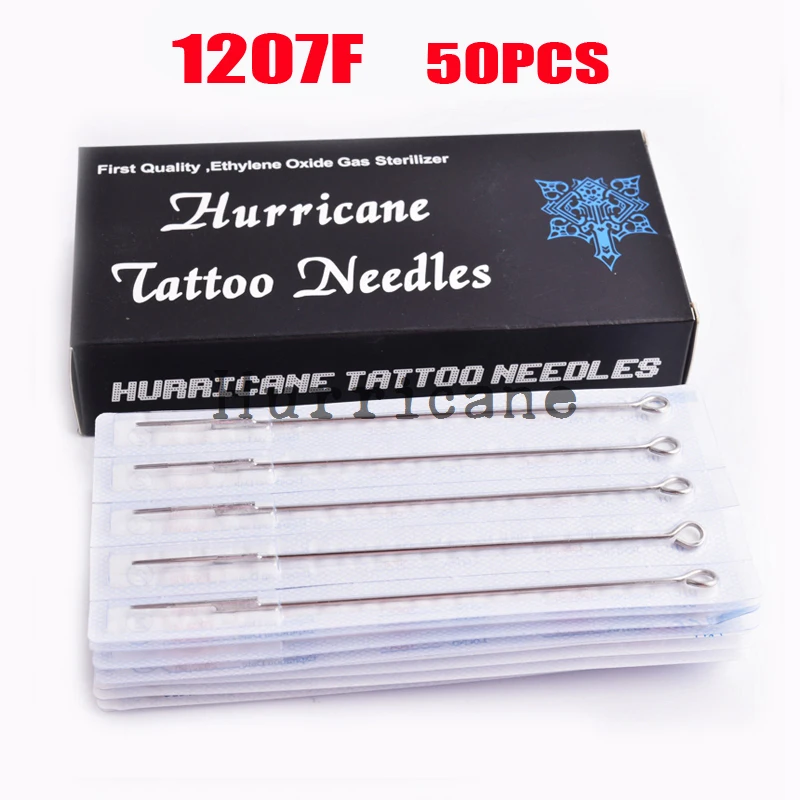 50pcs/set Tattoo Needles 50pcs 1207F Disposable Tattoo Needles 304 Medical Stainless Steel Hot