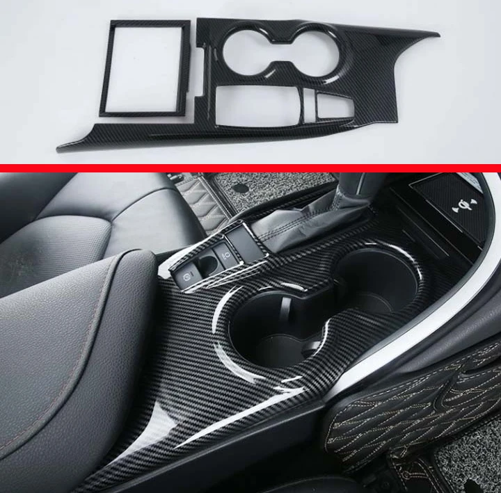 Carbon Fiber Center Console Armrest Box Panel Trim For Toyota Camry 2018-2019